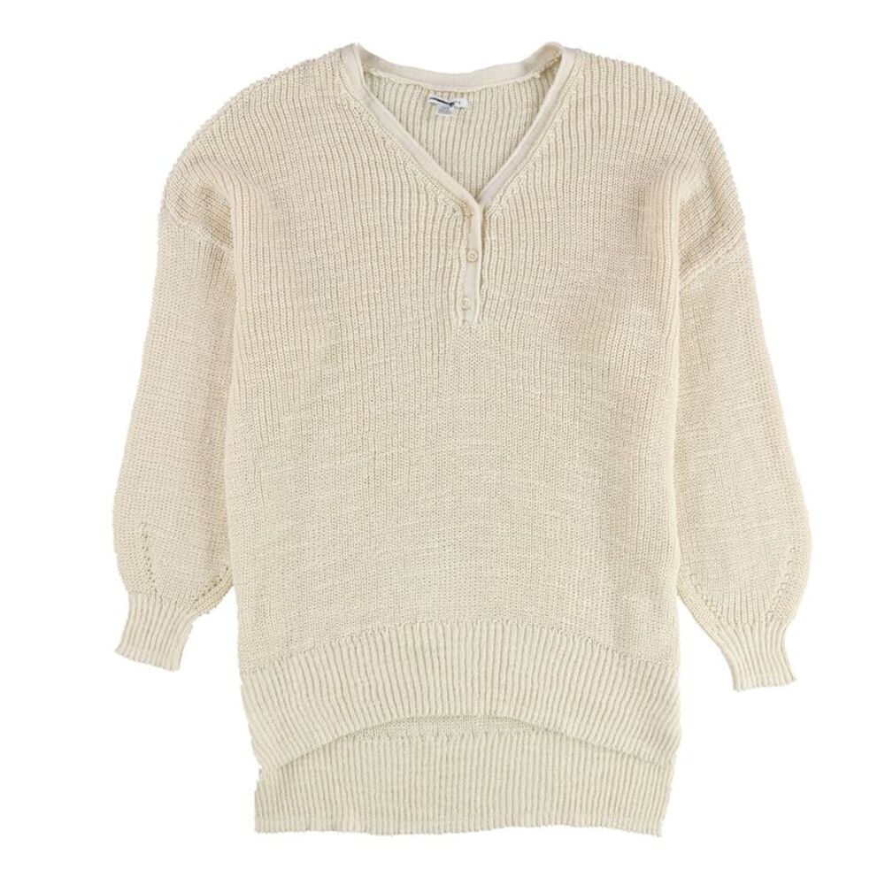 American Eagle Womens Solid Split Hem Pullover Sw… - image 1